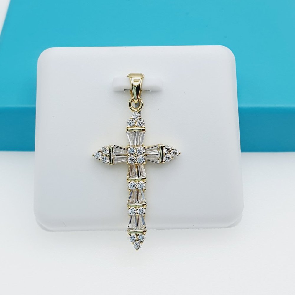 "14K Gold Plated 925 Sterling Silver CZ Beautiful Pendant for Women, 1USPAR4001 - Picture 9 of 11